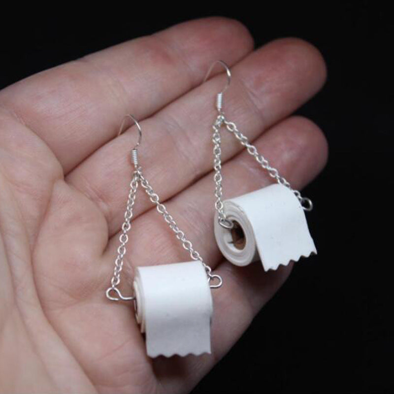 Creative Toilet Paper Earrings