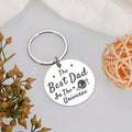 Stainless Steel "Best Dad in the Universe" Key Ring