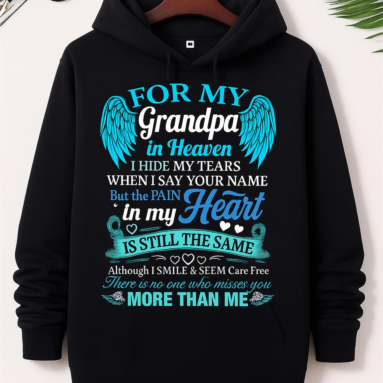 "For My Grandpa in Heaven" Memorial Fleece Hoodie