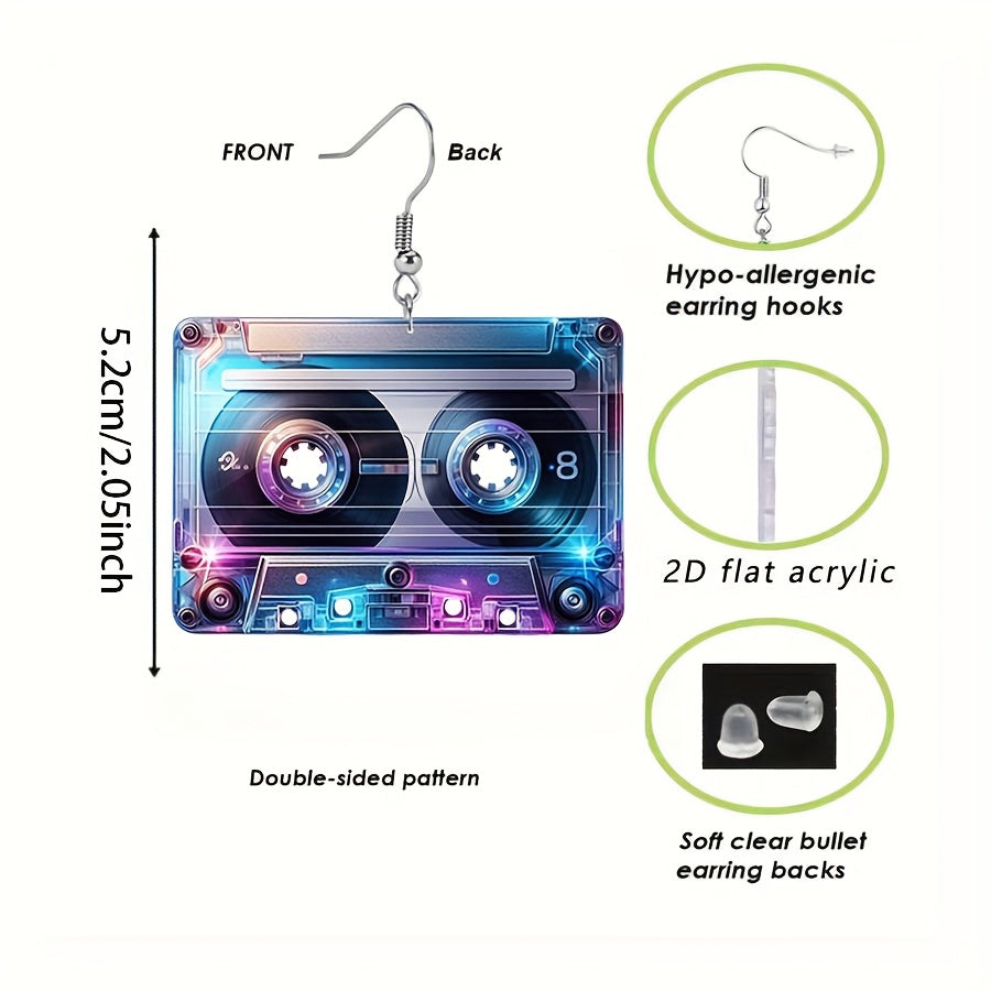 Colorful Musical Acrylic Earrings