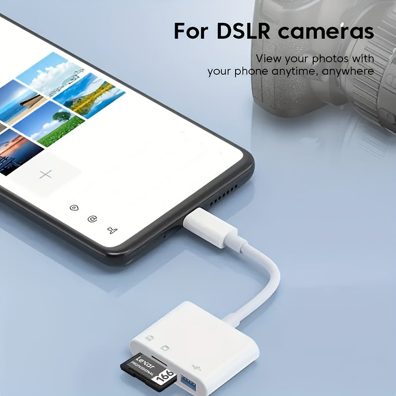 USB-C to SD/TF/Micro SD Card Reader OTG Adapter