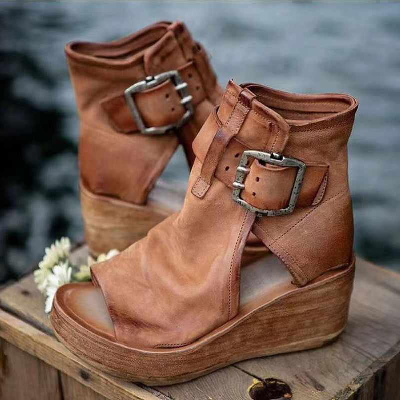 High-Top Wedge Ankle Boots