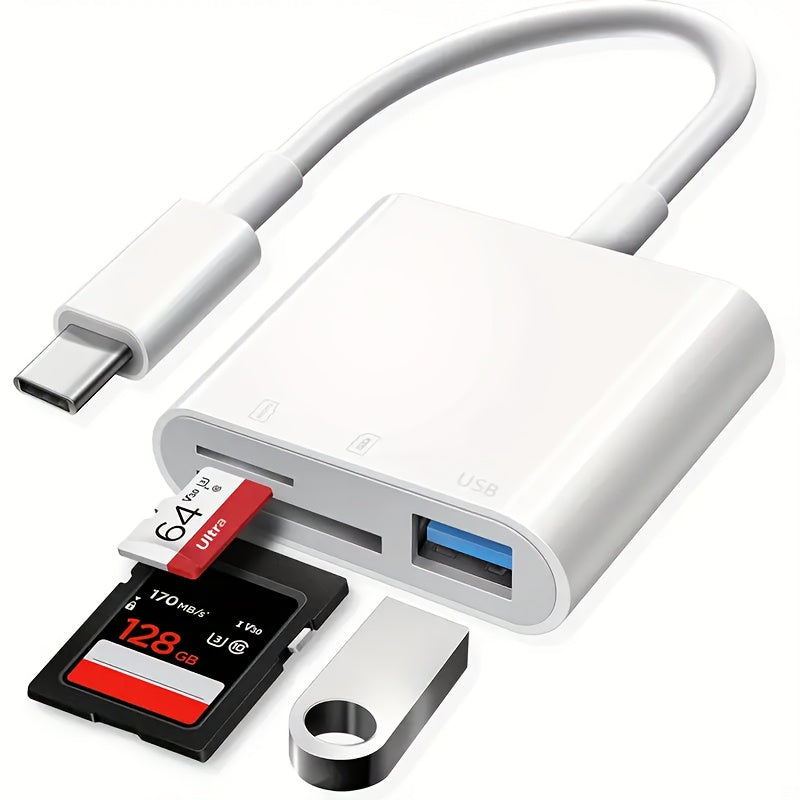 USB-C to SD/TF/Micro SD Card Reader OTG Adapter