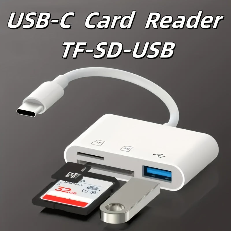 USB-C to SD/TF/Micro SD Card Reader OTG Adapter
