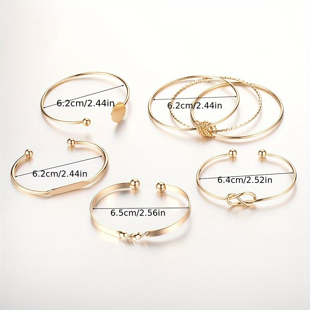 5pc Set of Minimalist European And American Style Bracelets