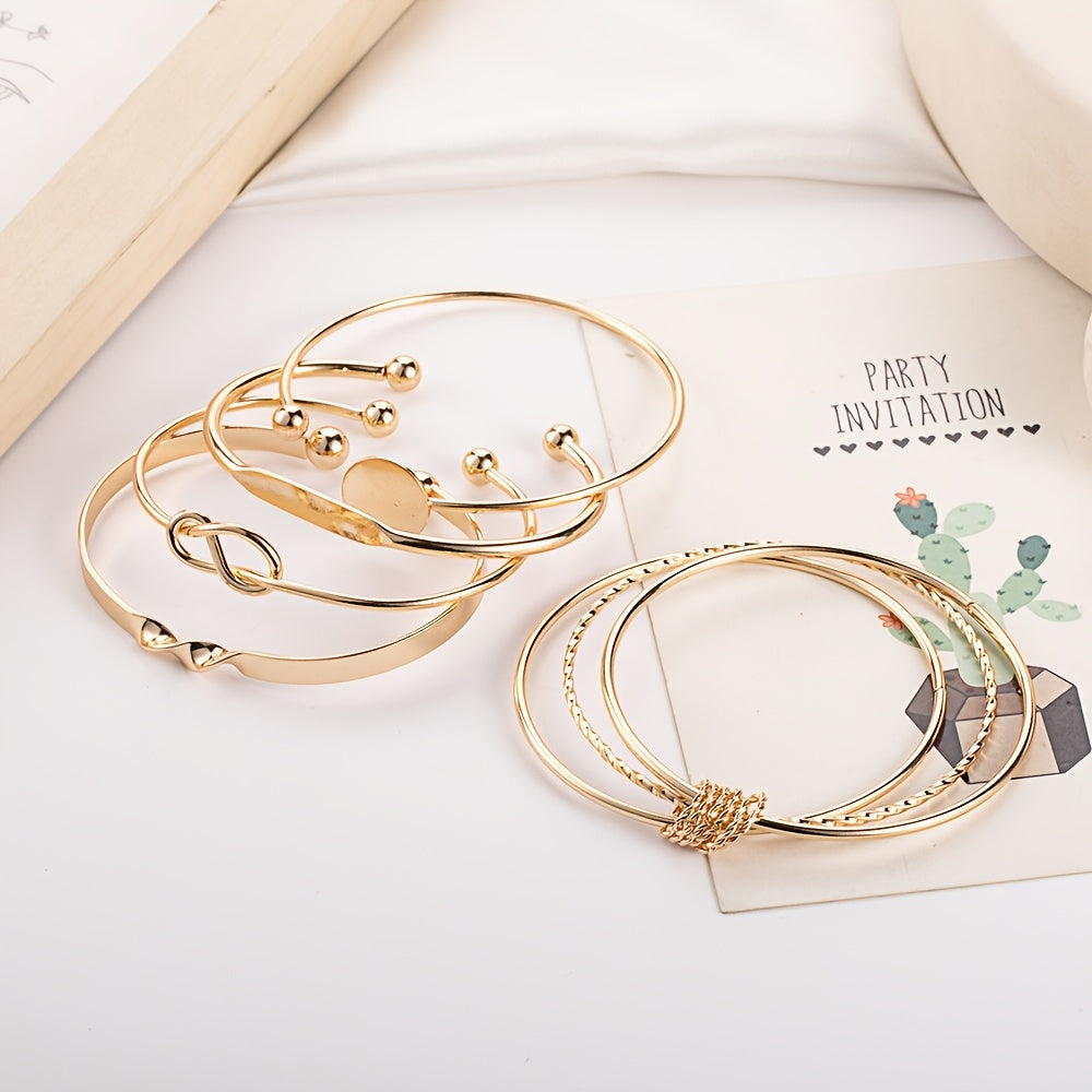 5pc Set of Minimalist European And American Style Bracelets