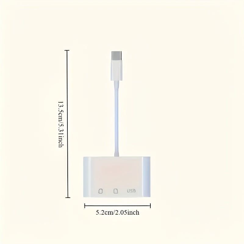 USB-C to SD/TF/Micro SD Card Reader OTG Adapter