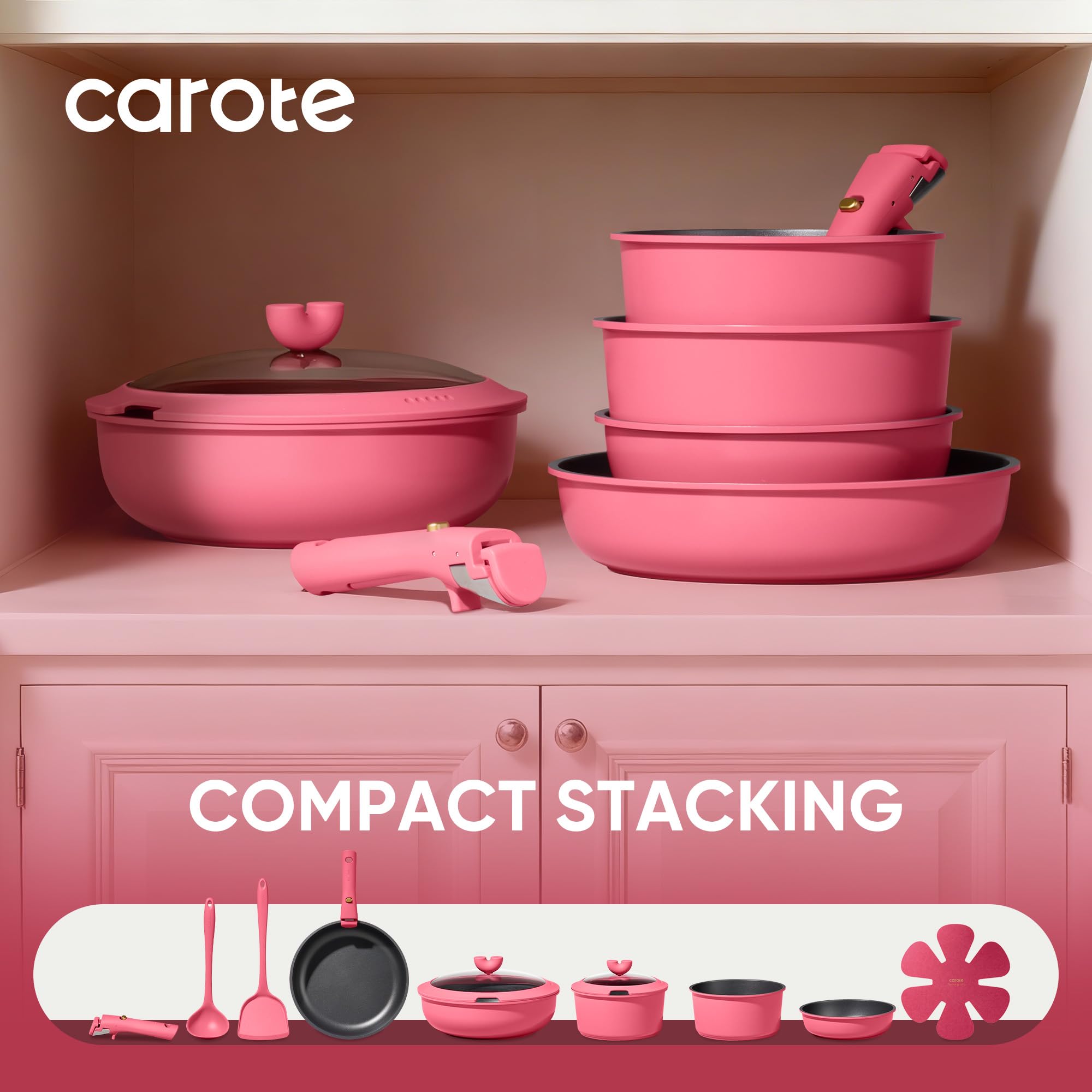 15pcs Pots and Pans Set Non Stick