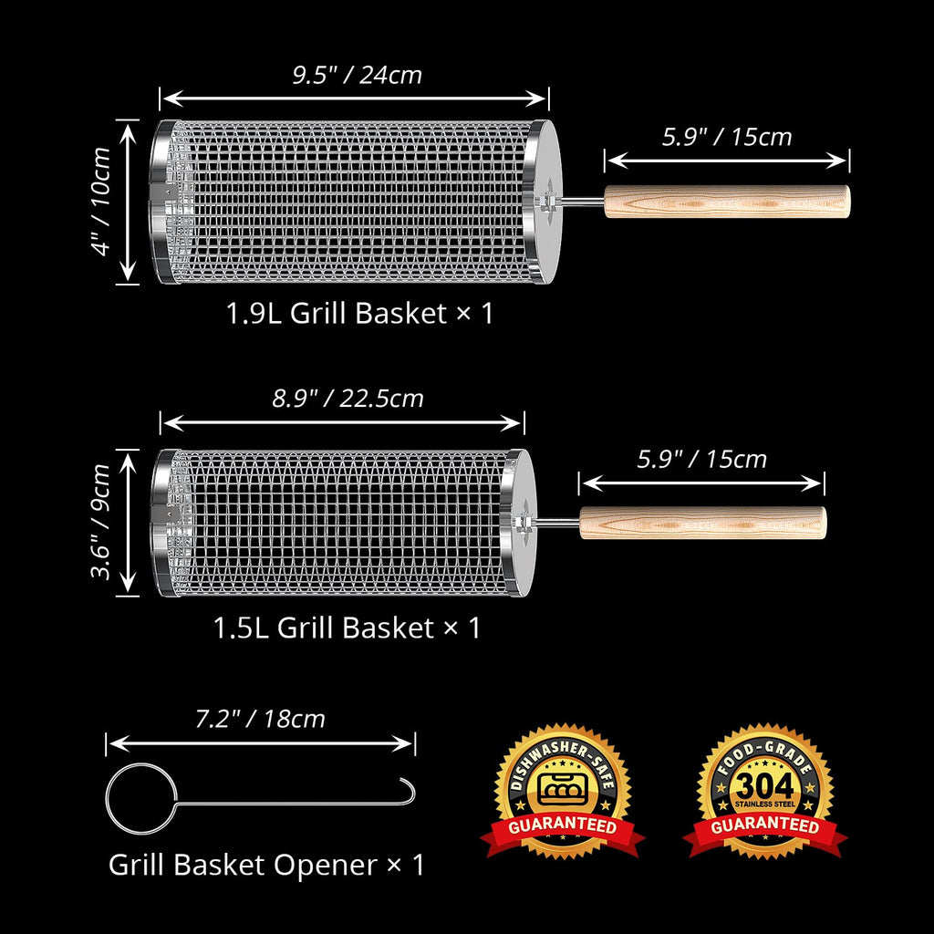 Rolling Grill Basket