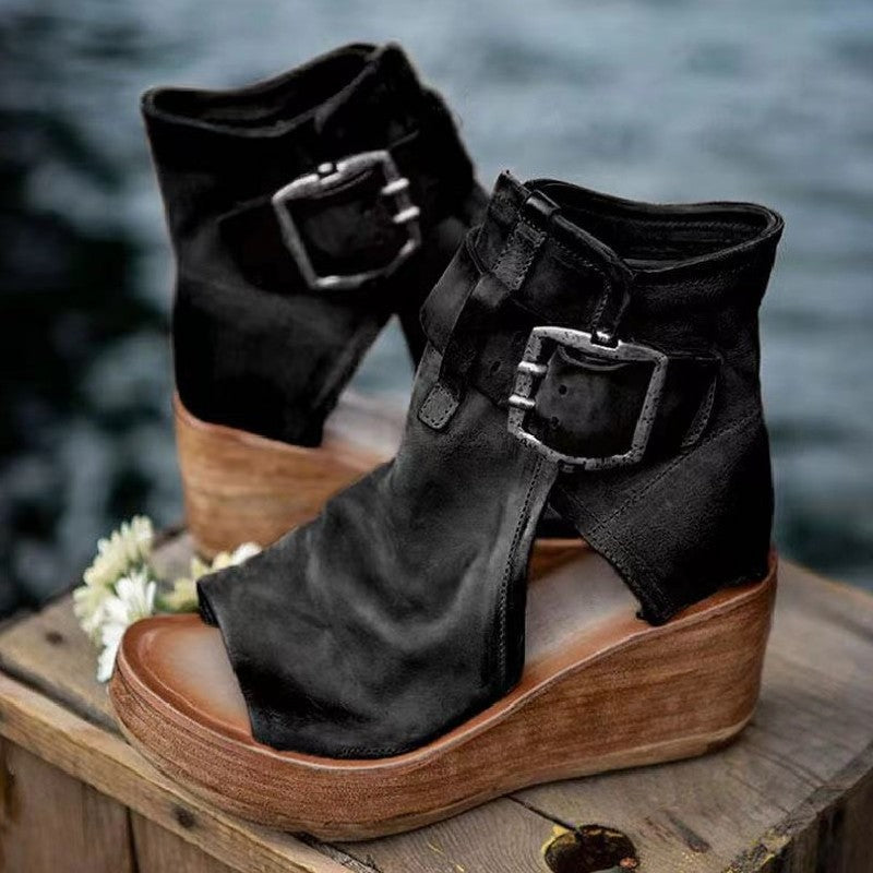 High-Top Wedge Ankle Boots