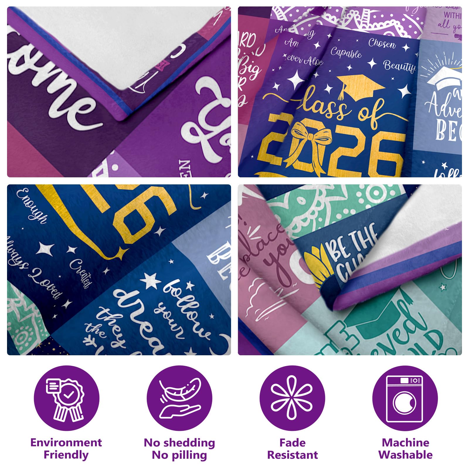 Class of 2026 Graduation Gift Throw Blanket 60" x 50"