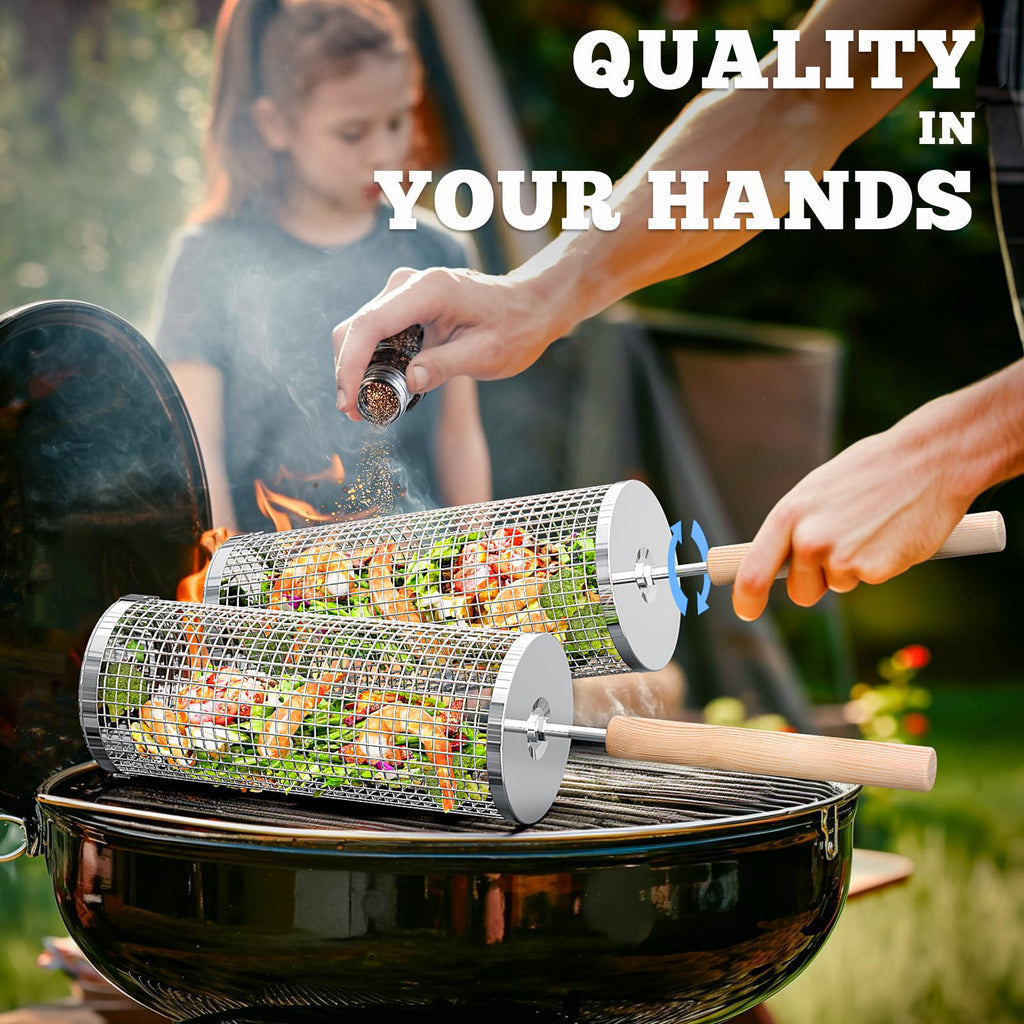 Rolling Grill Basket