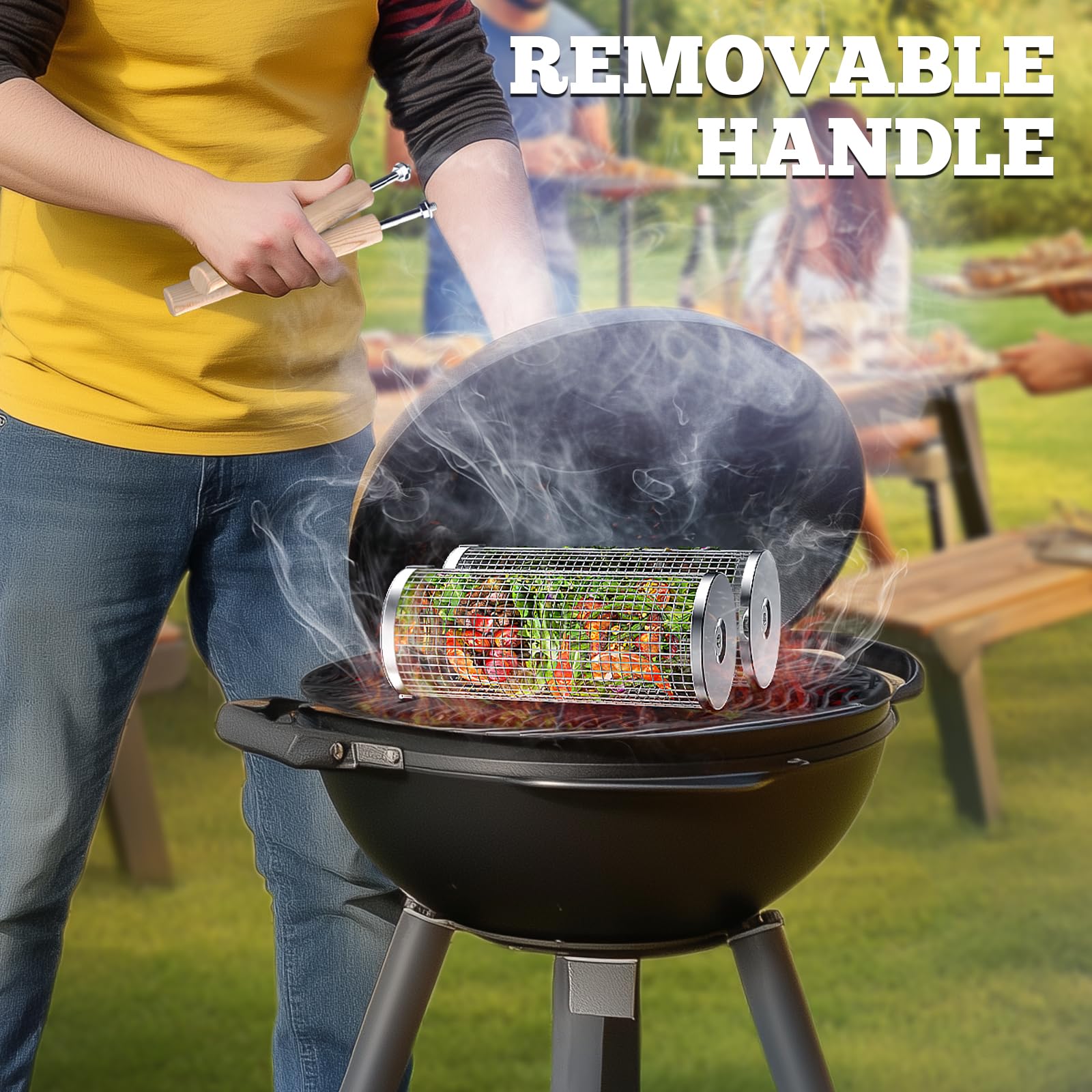 Rolling Grill Basket