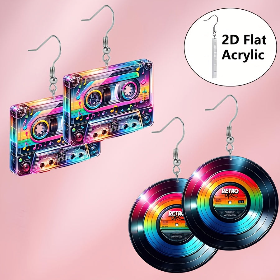 Colorful Musical Acrylic Earrings