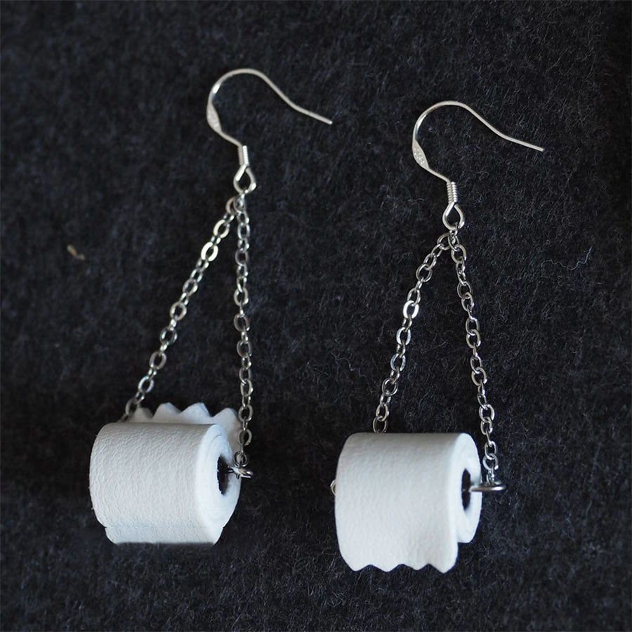 Creative Toilet Paper Earrings
