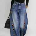 Retro-style Wide-leg Jeans