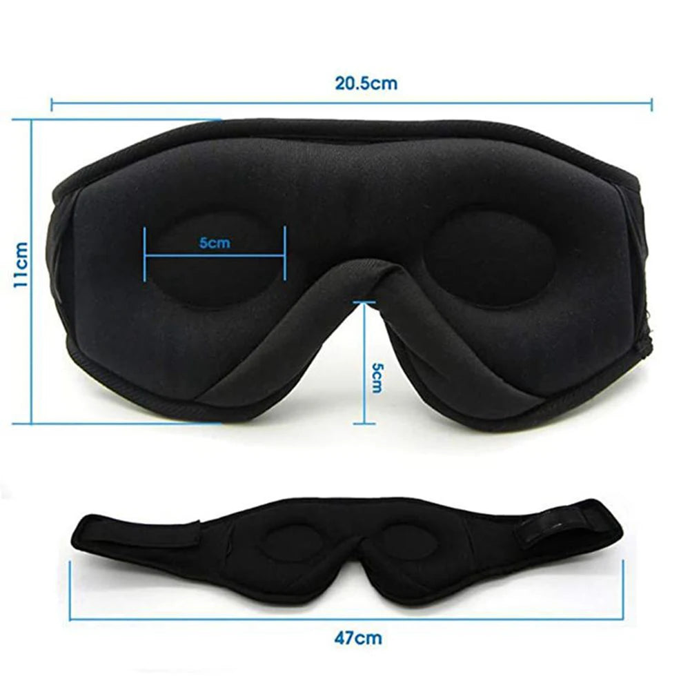 3D Eye Mask Music Play Sleeping Headphones with Built-in HD Speaker