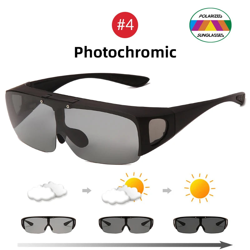 VIVIBEE Flip Up Polarized Fit Over Glasses Sunglasses