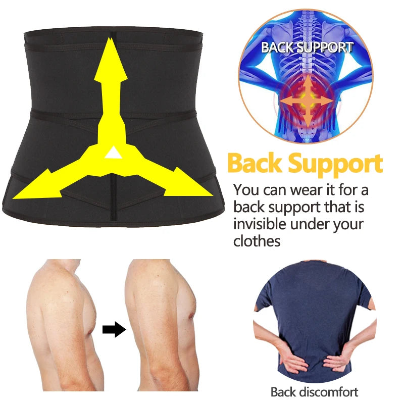 Mens Neoprene Abs Sauna Waist Shaper