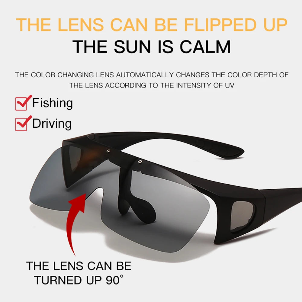 VIVIBEE Flip Up Polarized Fit Over Glasses Sunglasses