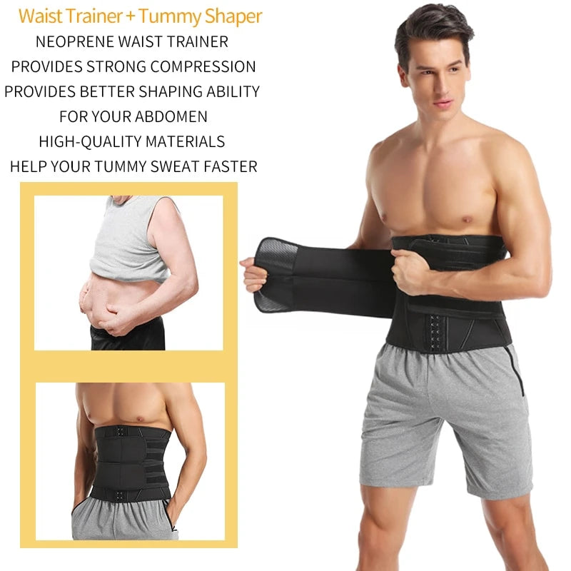 Mens Neoprene Abs Sauna Waist Shaper