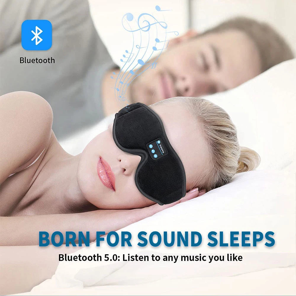 3D Eye Mask Music Play Sleeping Headphones with Built-in HD Speaker