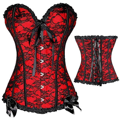 Women Plus Size Bustier Waist Cincher Body Shaper Corsets