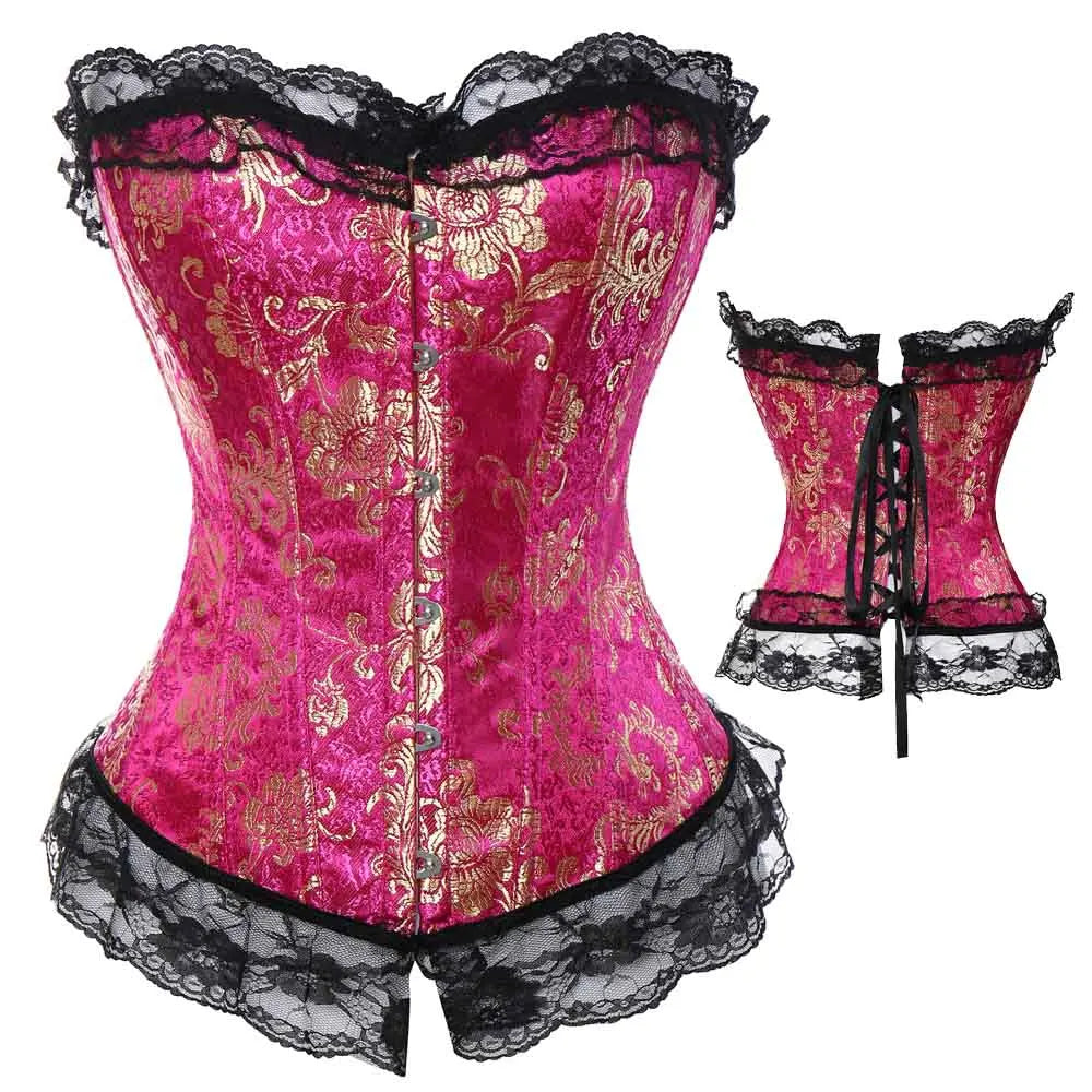 Women Plus Size Bustier Waist Cincher Body Shaper Corsets