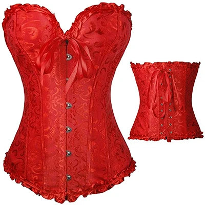 Women Plus Size Bustier Waist Cincher Body Shaper Corsets