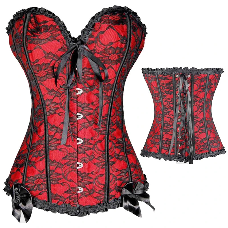 Women Plus Size Bustier Waist Cincher Body Shaper Corsets