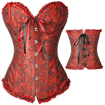 Women Plus Size Bustier Waist Cincher Body Shaper Corsets