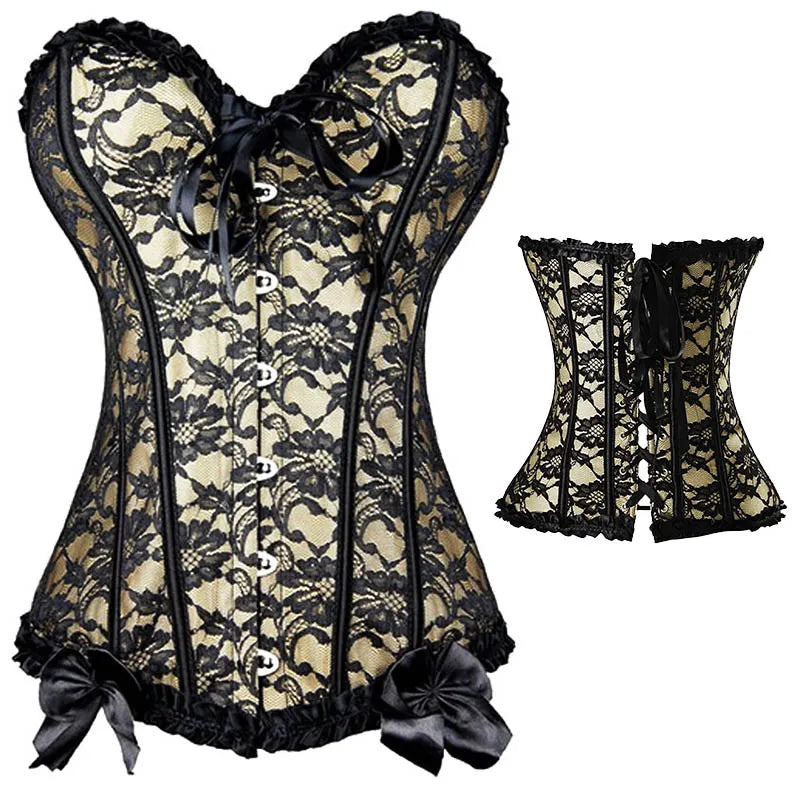 Women Plus Size Bustier Waist Cincher Body Shaper Corsets