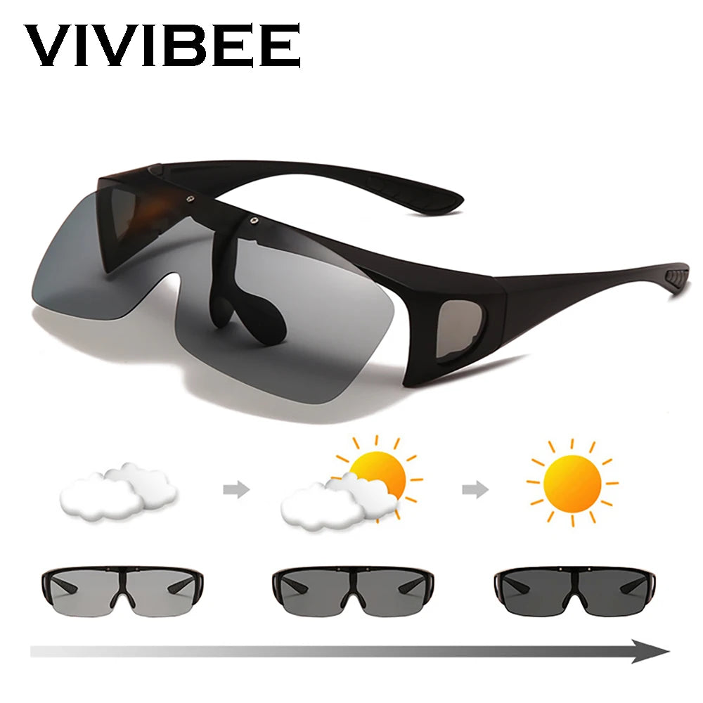 VIVIBEE Flip Up Polarized Fit Over Glasses Sunglasses