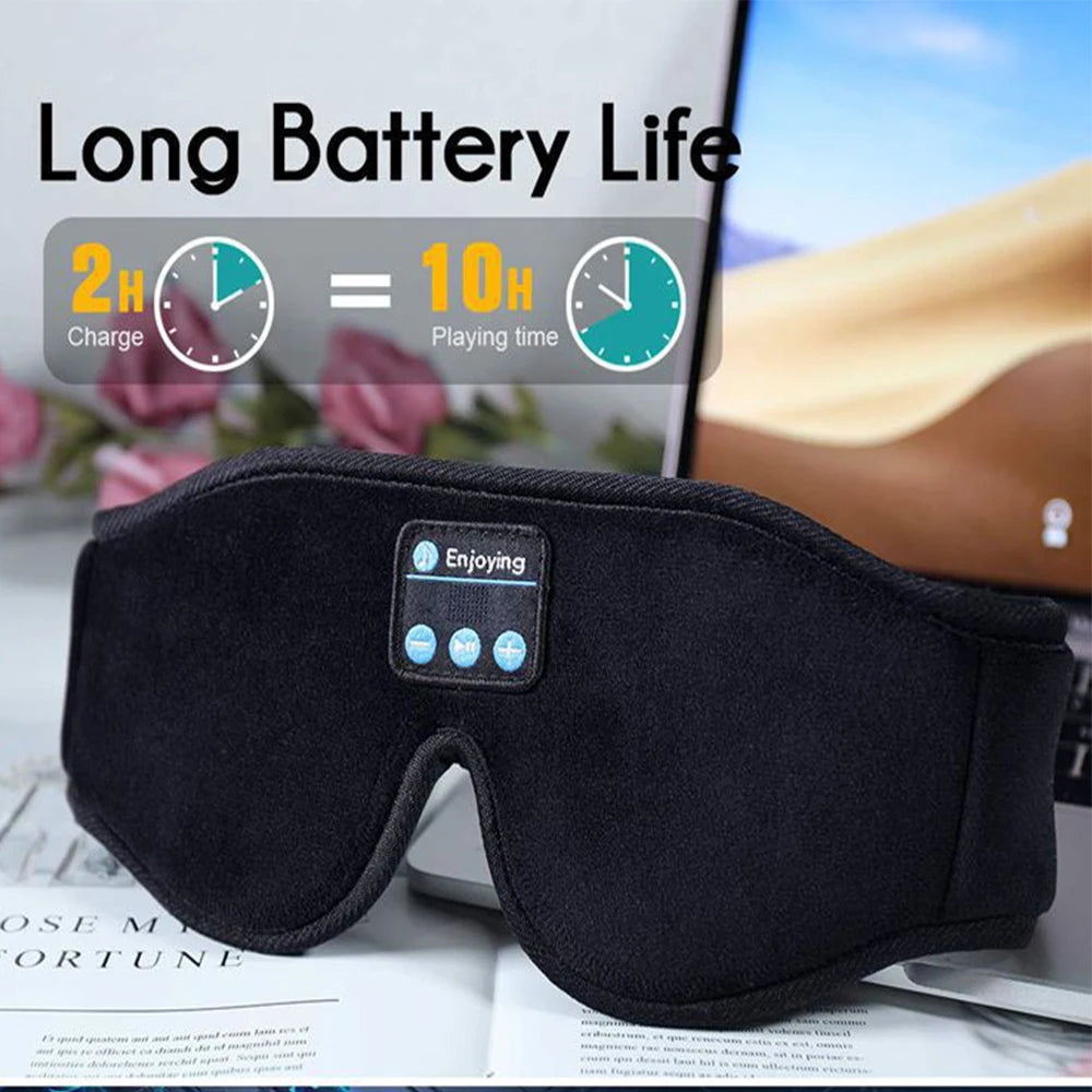 3D Eye Mask Music Play Sleeping Headphones with Built-in HD Speaker