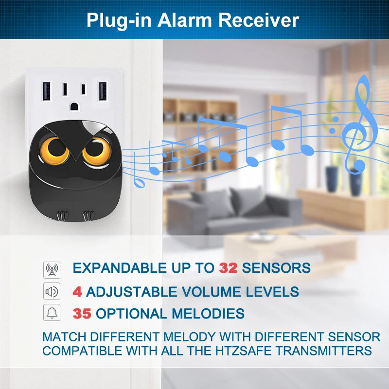 HTZSAFE Wireless Driveway Security Alarm Waterproof