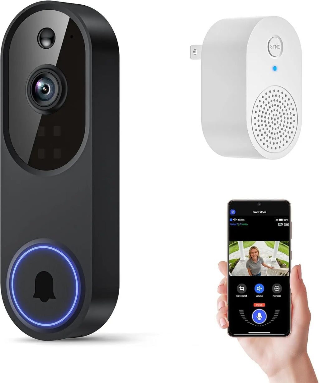 1080p Wireless Wi-Fi Video Doorbell Camera