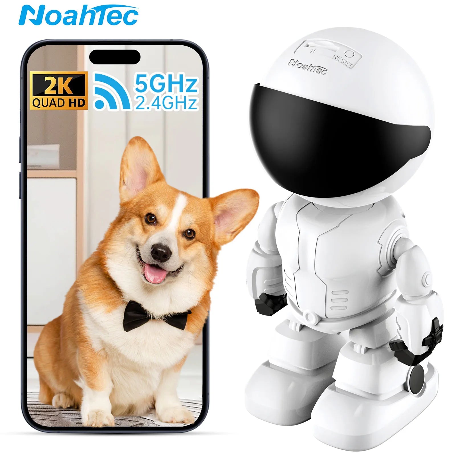 Noahtec Robot Camera Wifi 3MP Indoor Home Security Camera