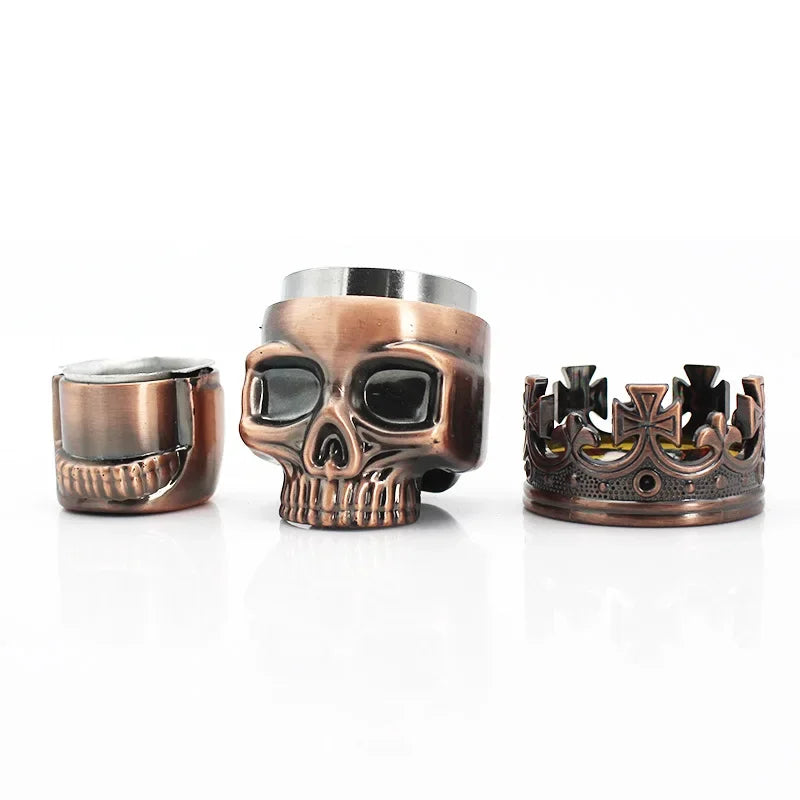 3 Layer Classic King Skull Tobacco Herb Spice Grinder