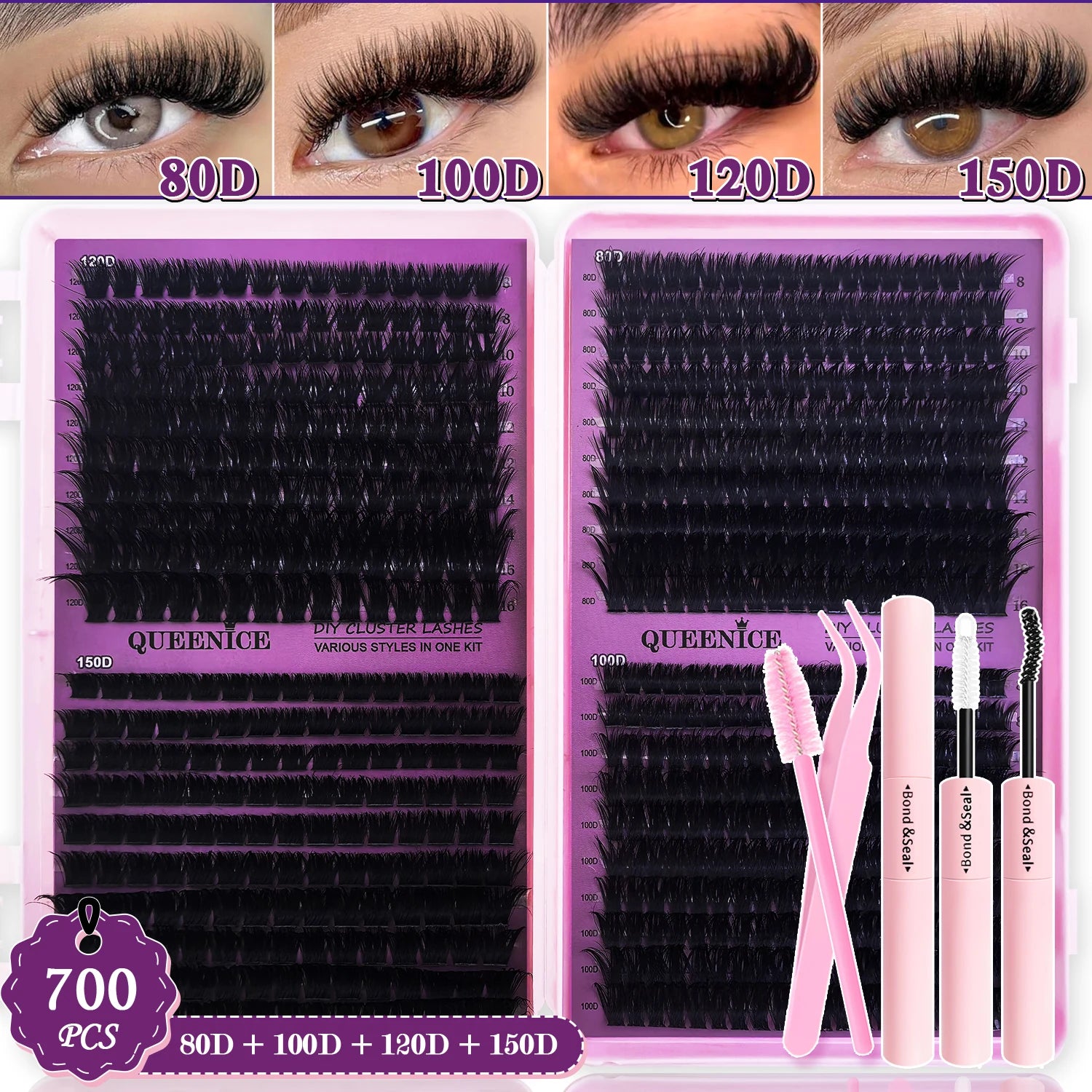DIY Lash Extension Kit Clusters Individual Eyelashes Kit