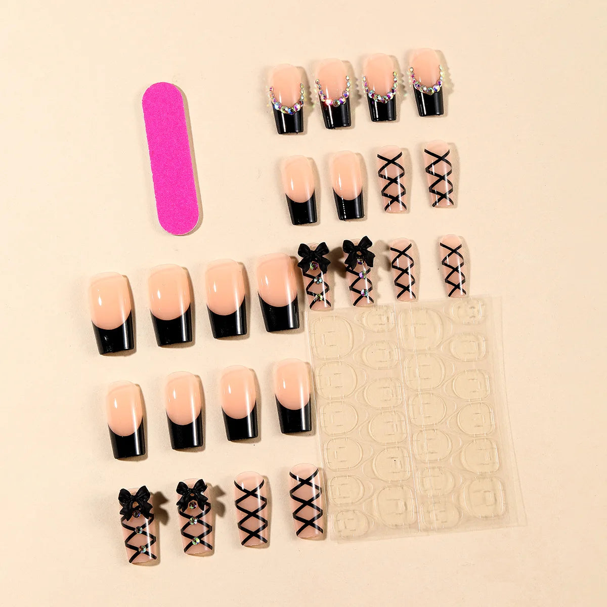 24pcs Long Ballet Press On Nails