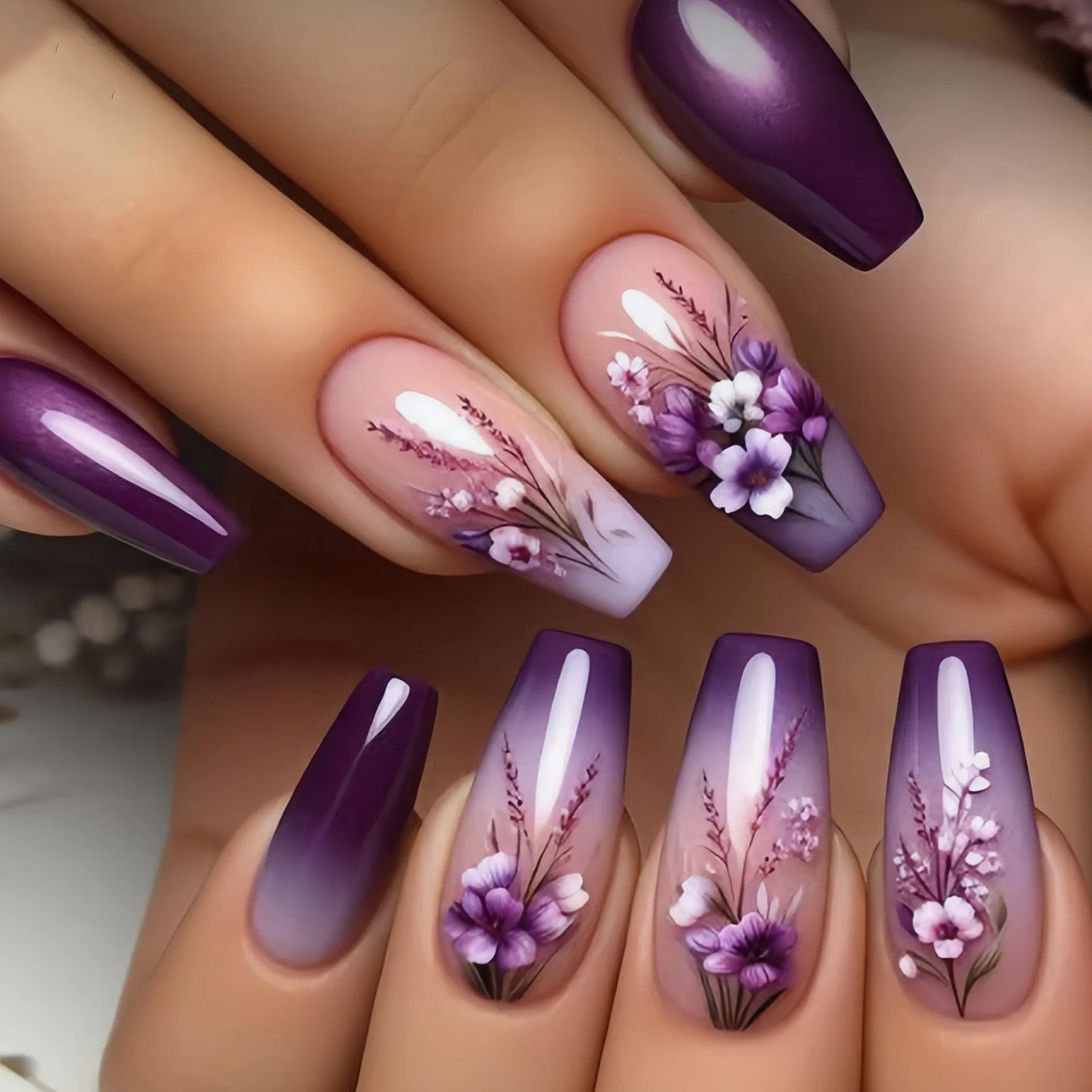 24pcs Simple Press on Nails