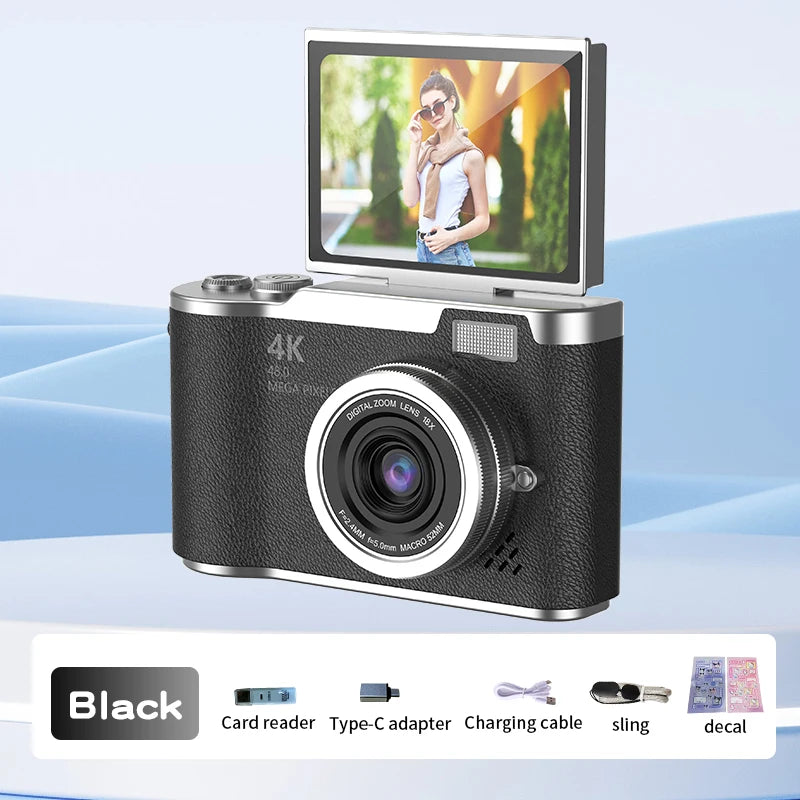 Digital Camera 8X Digital Zoom Vintage Vlog Video Recorder