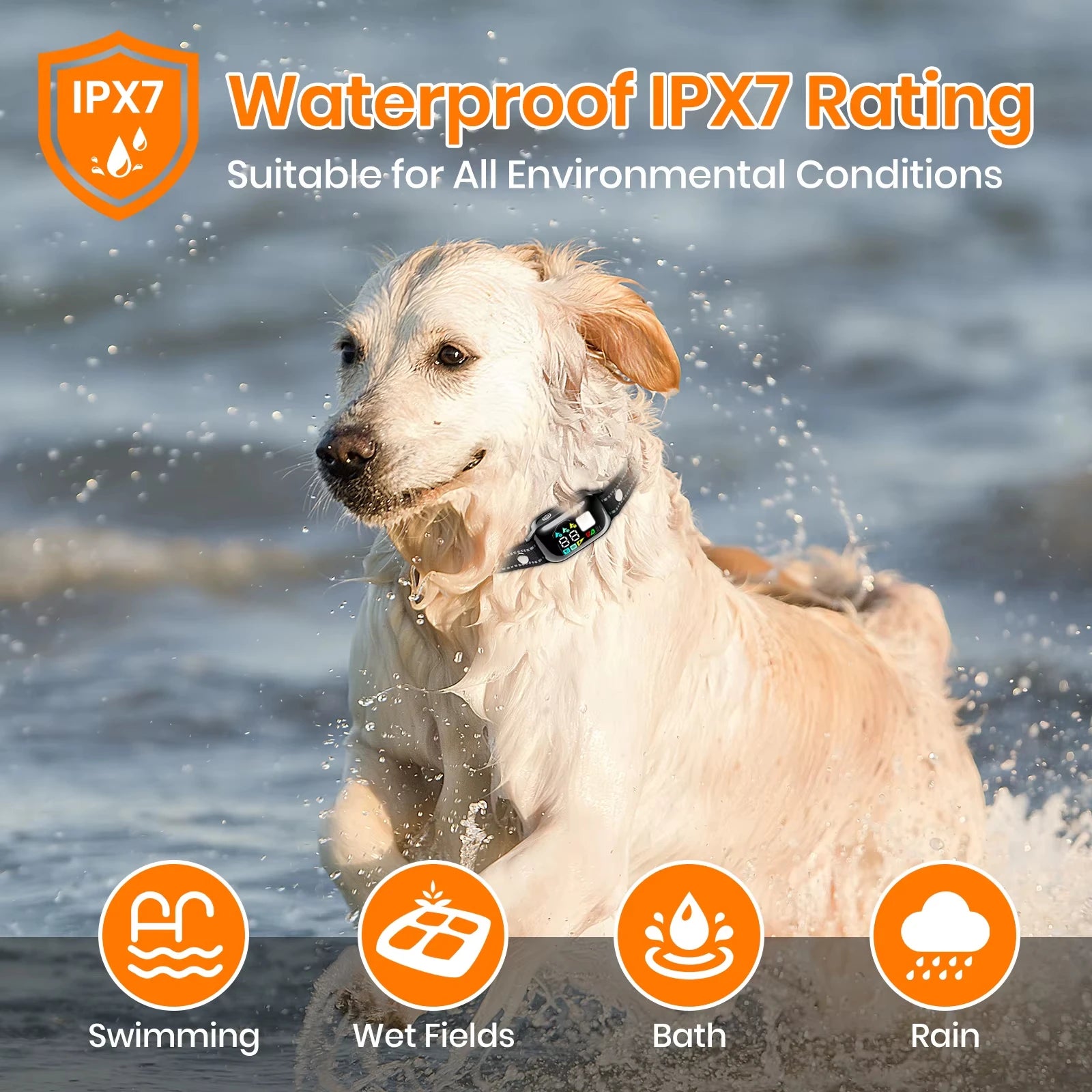 AI Electric Collar for 10-120lbs Dogs