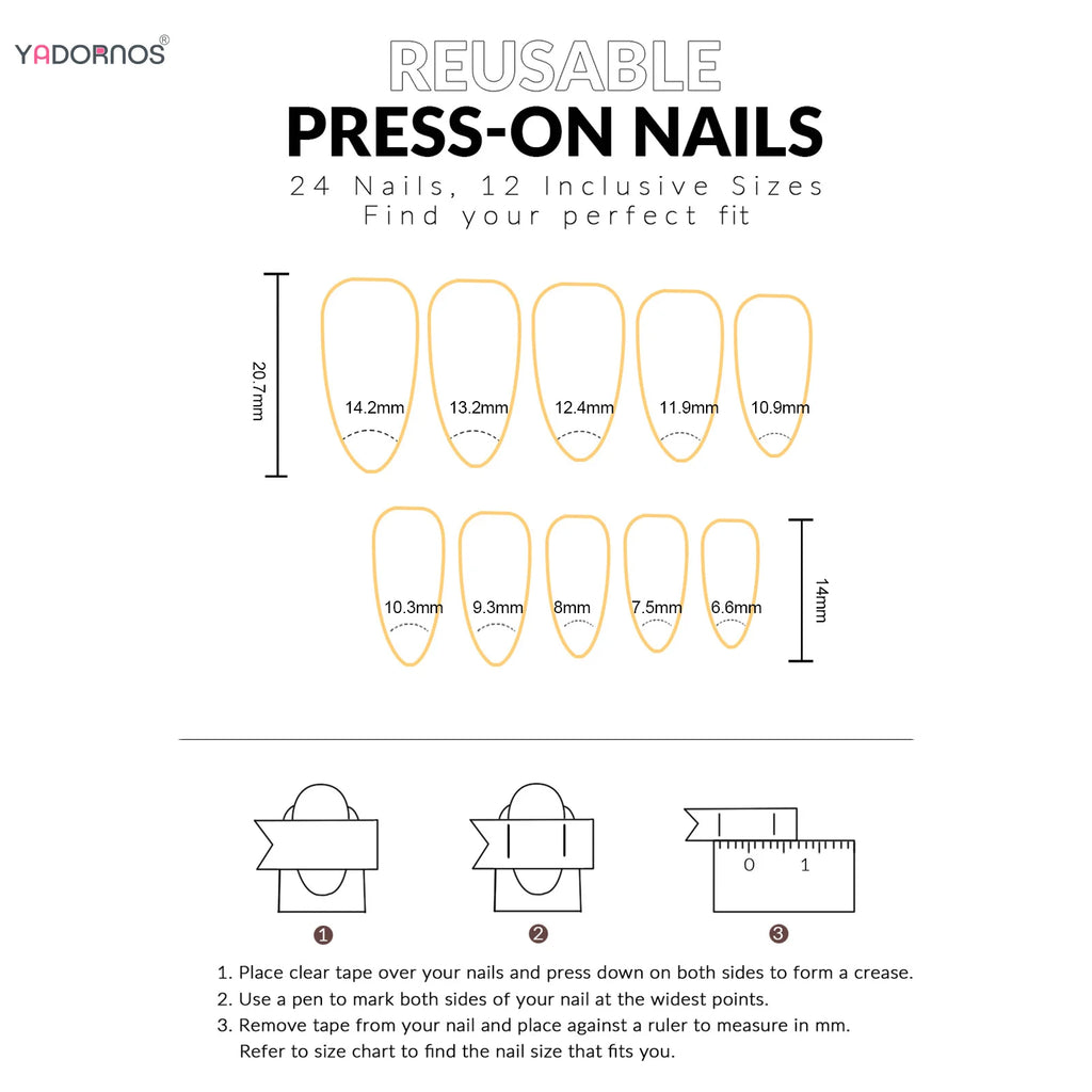 24pcs Press On Nails Variety of Styles