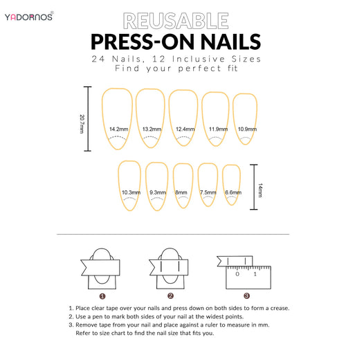 24pcs Press On Nails Variety of Styles