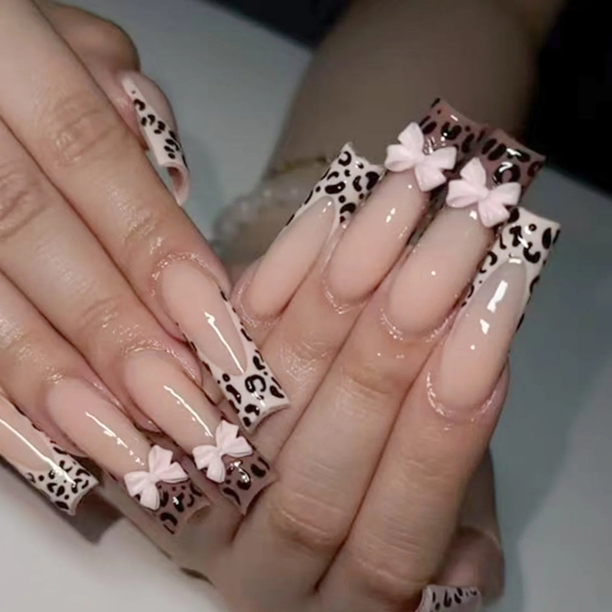 24pcs Long Ballet Press On Nails