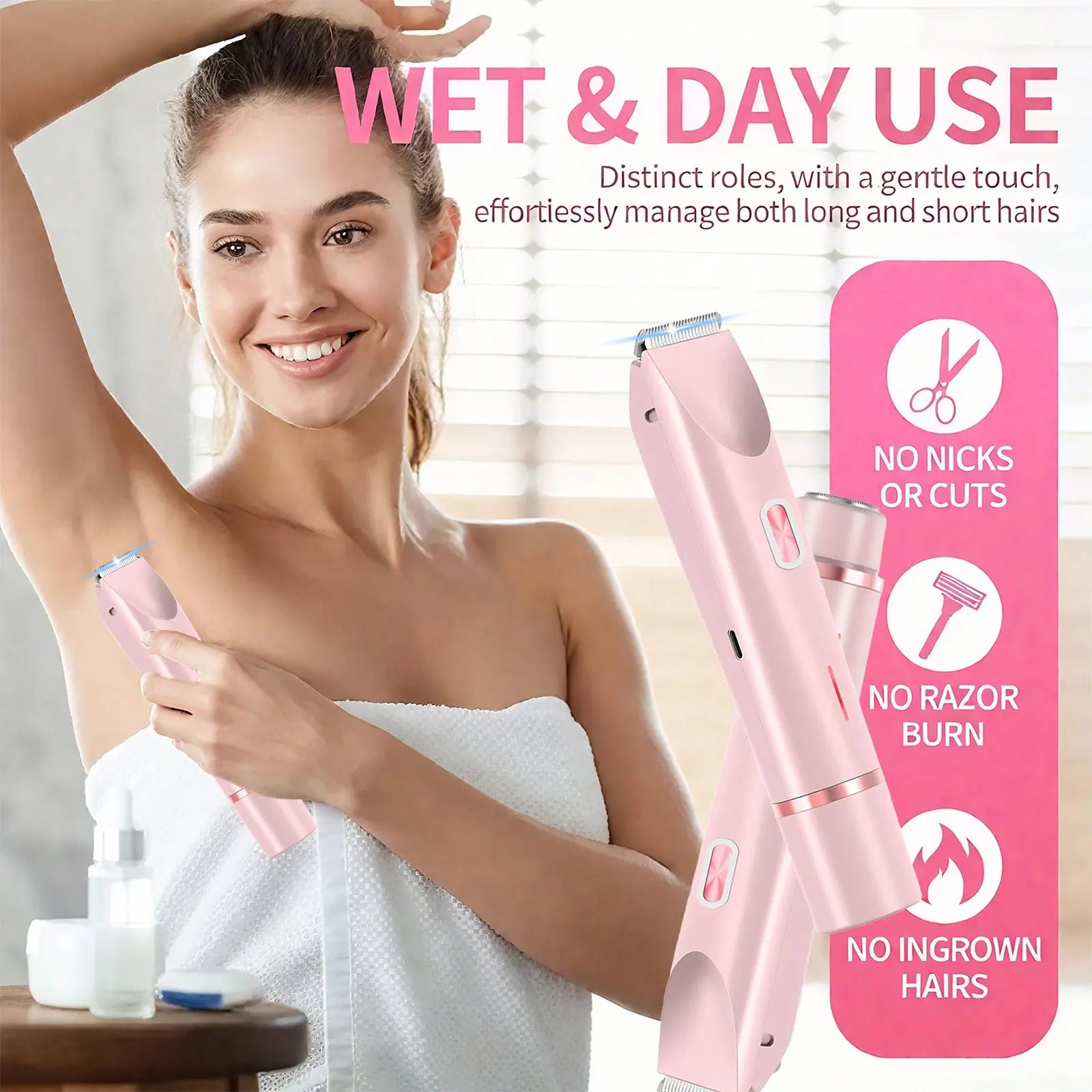 2-in-1 Dual-head Electric Epilator and Shaver