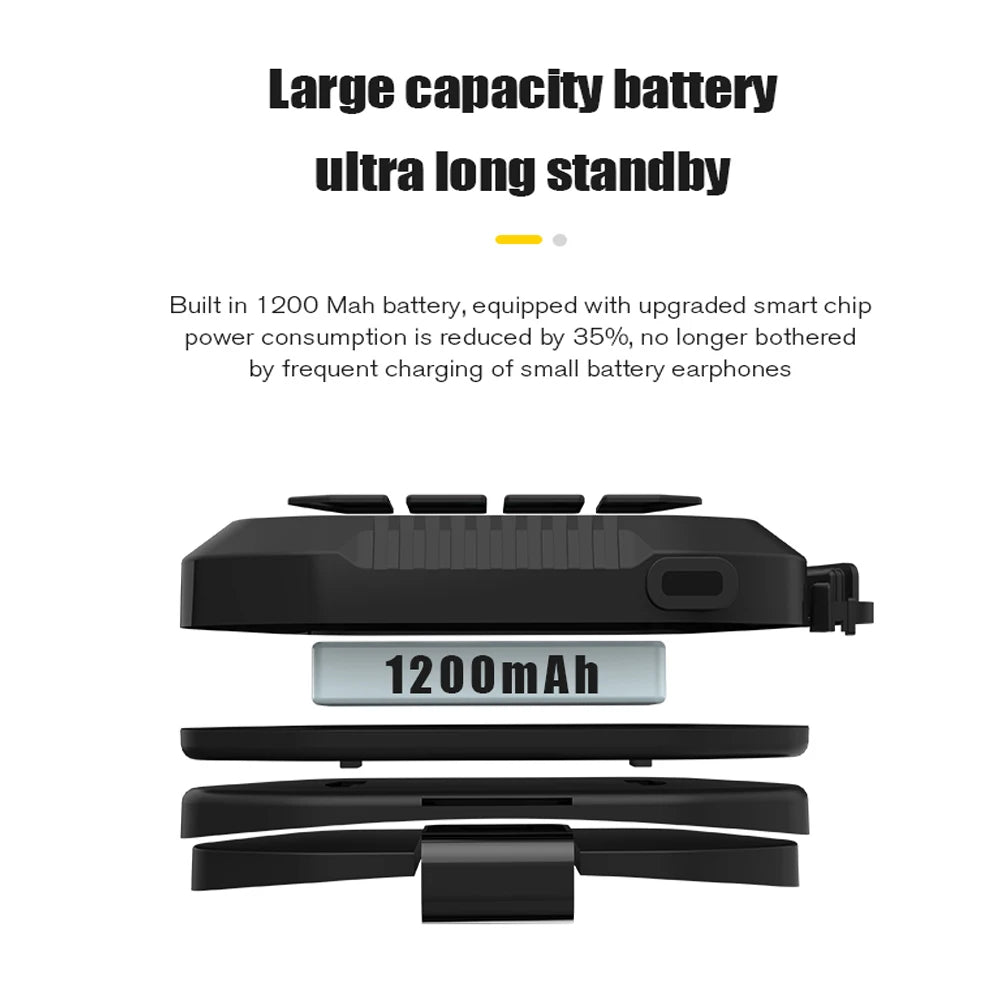 1200mAh Motorcycle Helmet Wireless Headset