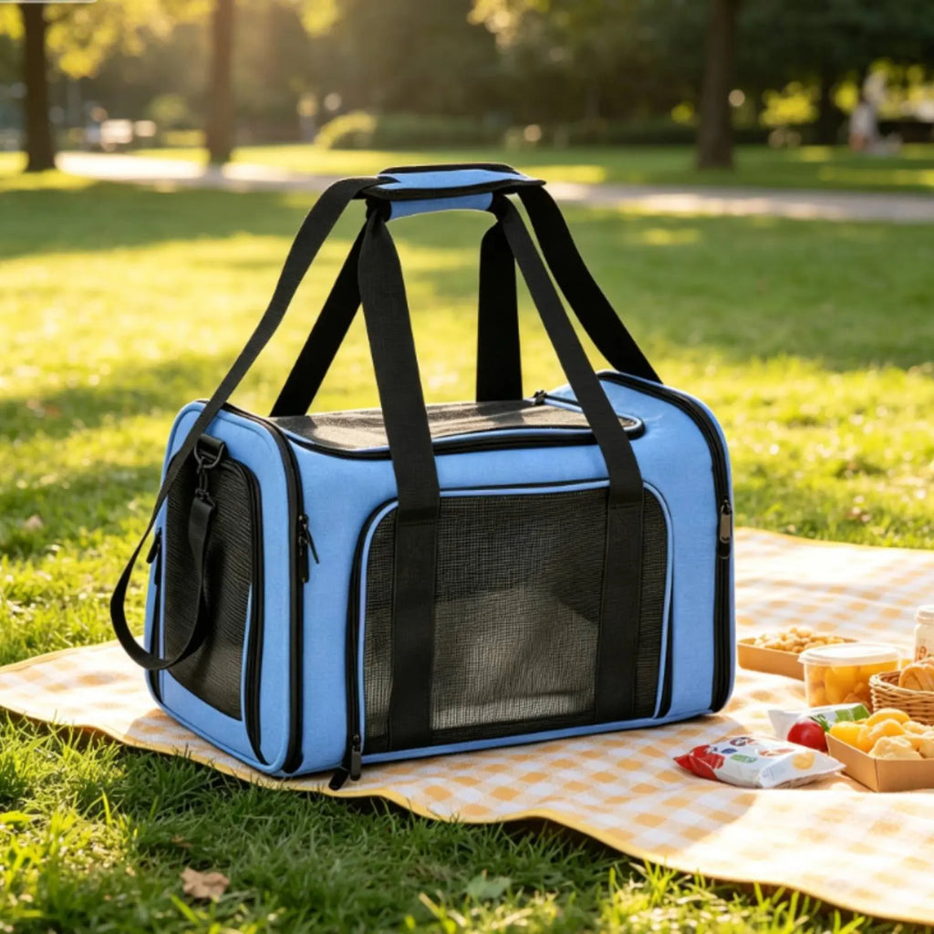 Mesh Pet Travel Carrier Foldable Soft Sided Pet Carrier