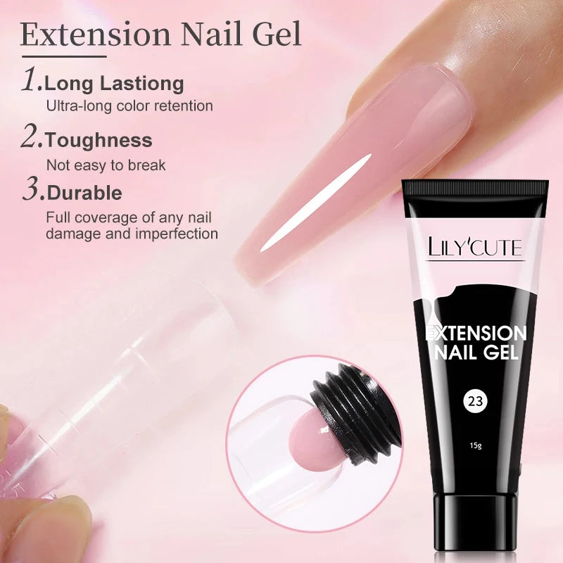 LILYCUTE 15ML Quick Extension Gel Nail Polish